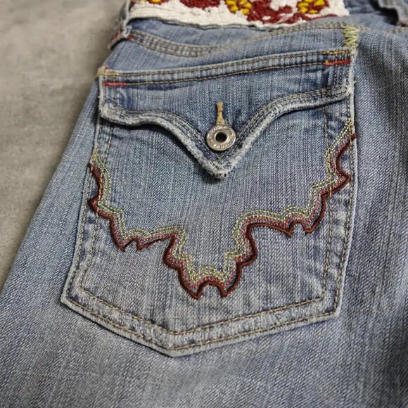 Miss Me Zako USA Co-Branded Jeans Women's 30 Embellished & Embroidered RARE! - Picture 16 of 16